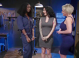 Rough Lesbian Domination Threesome