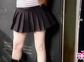 Sexy lesbian Nina solo strips off in locker room
