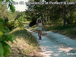 Busty Forest Nymph Pleasures Herself by the Road! Natural Curves & Breathtaking View at Perfect18