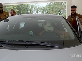 Brasilian pornstar Larissa Leite 4 on 1 DAP with big cocks, DP