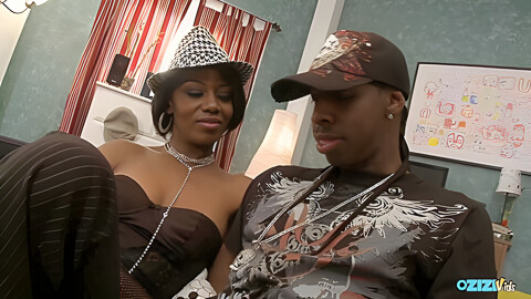 Handsome Black Guy Makes Monica Happy By Fucking Her On The Couch