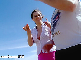 British pornstar Tina Kay fucking on a public beach – MMM100