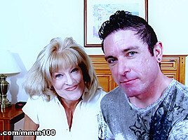Gavin Steele fucking with skinny blonde milf Cam Ray and cumming on her huge boobs – MMM100