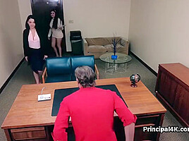 Big Latina Boobies And Pussies For The Principals Hard Dick