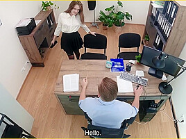 LOAN4K. Russian babe Una Fairy loves to fuck strangers on the office table