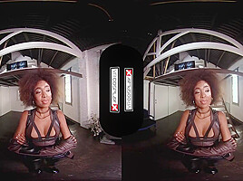 Virtual Reality – Ebony Babe Domino Testing Your Superpowers In Deadpool Xxx